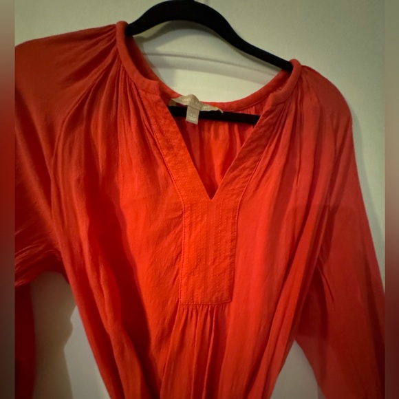 Banana Republic Red/Orange Tunic Shift Dress - Picture 7 of 7